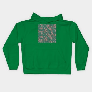 Pink and Teal Hummingbird Paradise Kids Hoodie